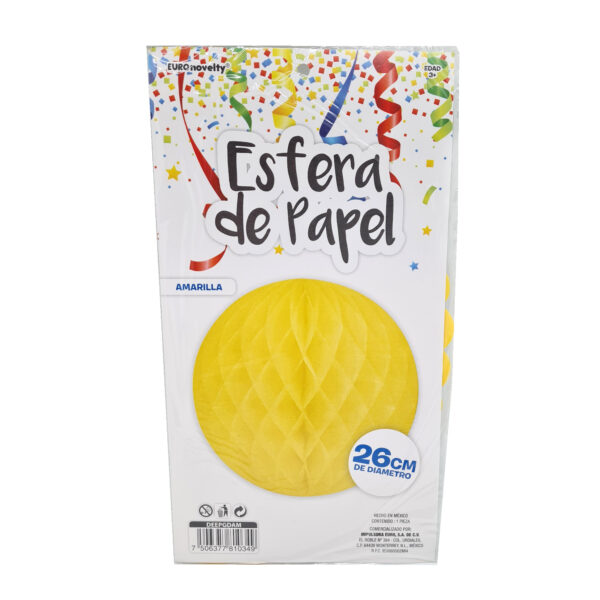 ESFERA PAPEL GRANDE AMARILLA