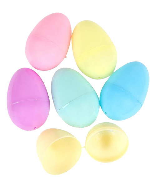Huevo de plástico tonos pastel - Petauromanía