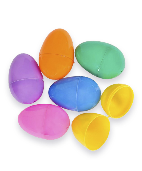Huevo de plástico tonos brillantes