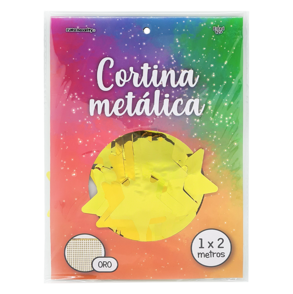 CORTINA METALICA ESTRELLAS ORO